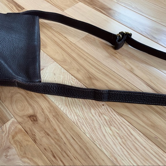 Vintage COACH Purse Long Crossbody Straps Dark Brown - Picture 7 of 13